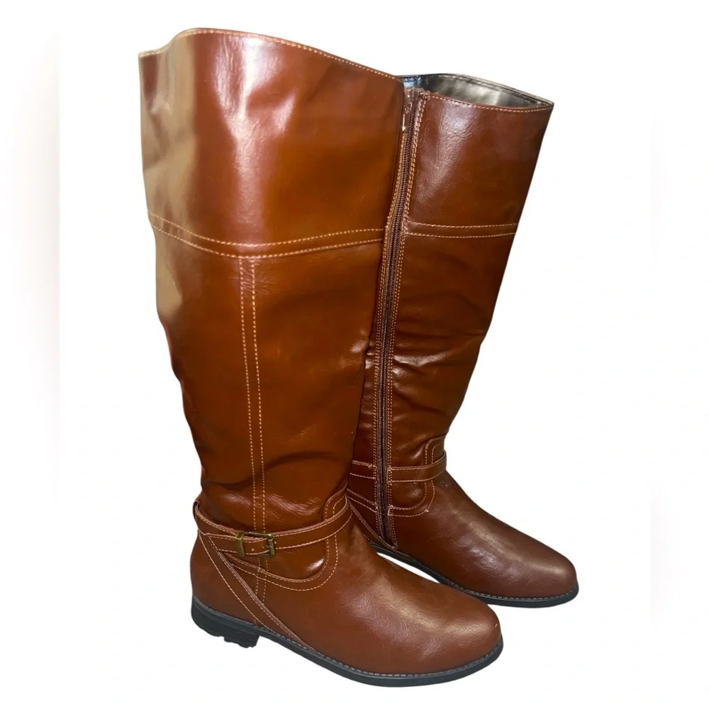 TOETOS Women’s Circo Brown Knee High Riding Boots